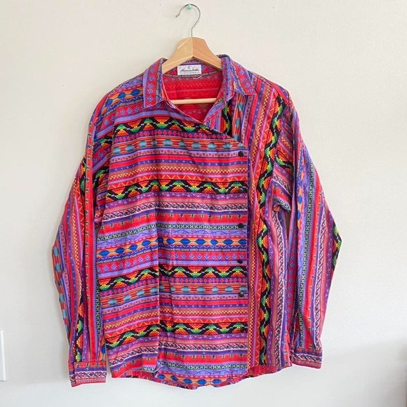 ROCKIES VINTAGE WESTERN BUTTON UP LONG SLEEVE SIZE XL - Picture 3 of 7